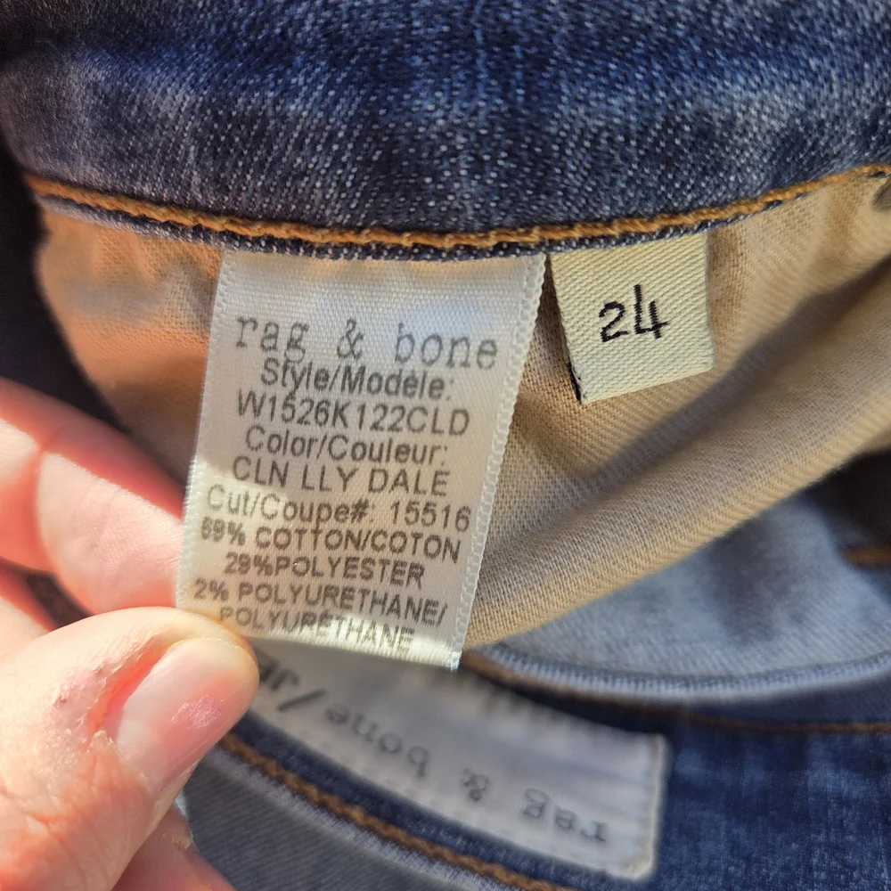 Rag & Bone Womens Blue‎ Ankle Skinny Jeans Size 24